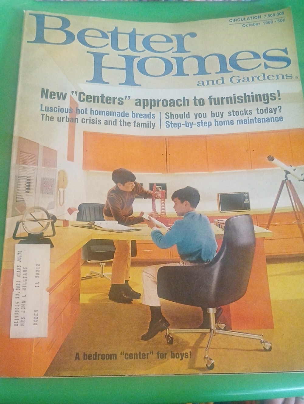 1969 October Vintage Better Homes And Gardens Magazine Back Cover Missing